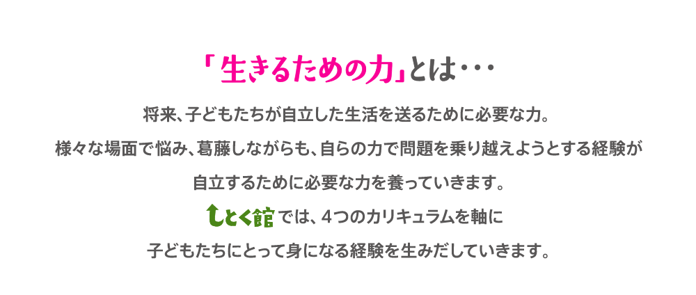 「生きるための力」とは・・・